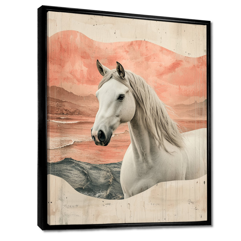 Art sur toile Dorla Native Horse Freedom Unbridled IV, Noir, Reproduction avec cadre flottant, H 20 po x l 12 po