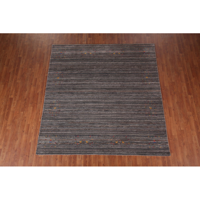Tapis tribal rayé Gabbeh 8 x 8