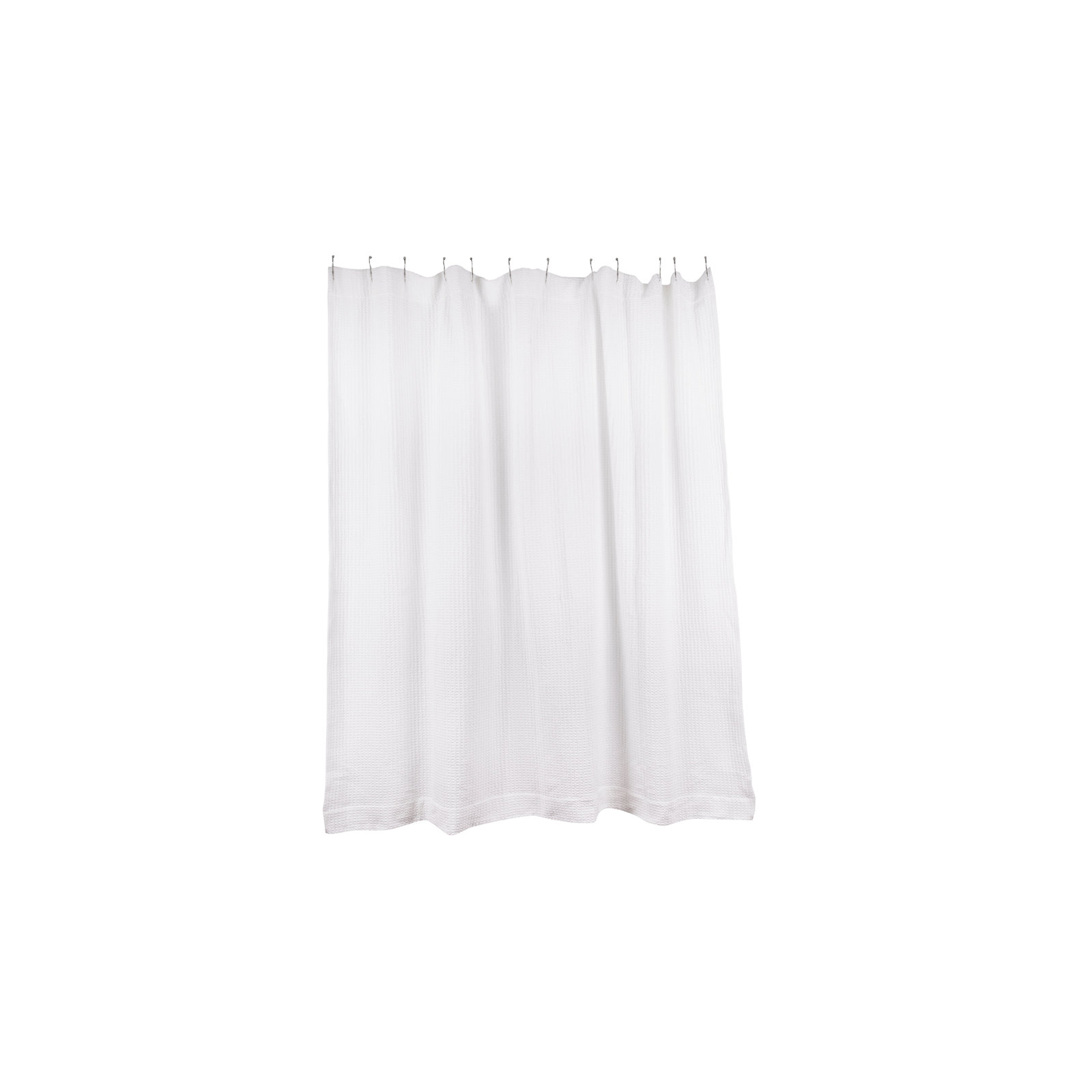 Simple Cotton Shower Curtain, White