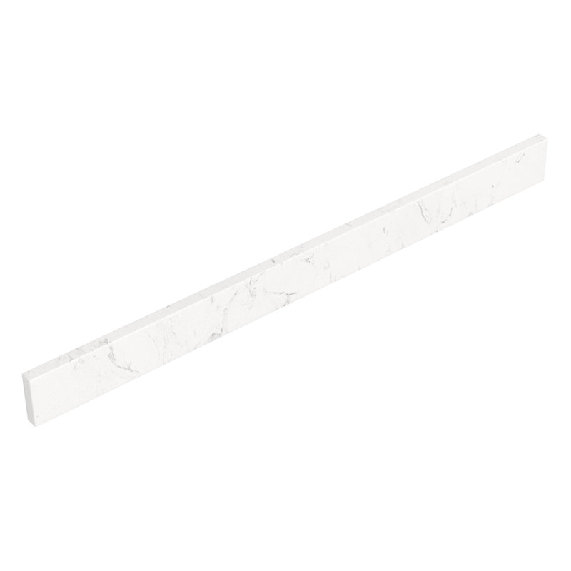 Replacement 36 Inch Backsplash in Cultured, Light-Vein White