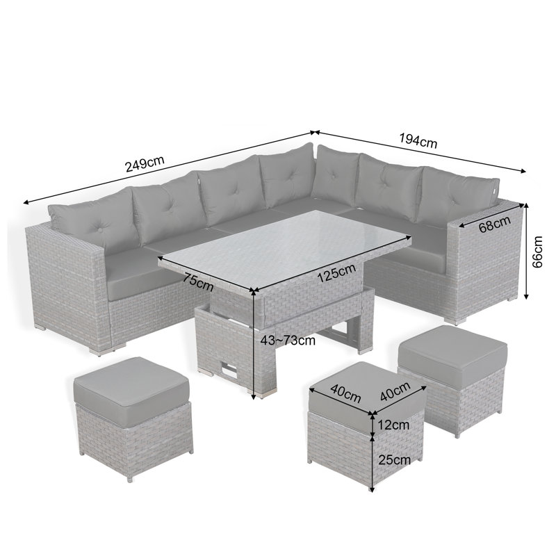 Angelah Garden Lounge Set with Cushions