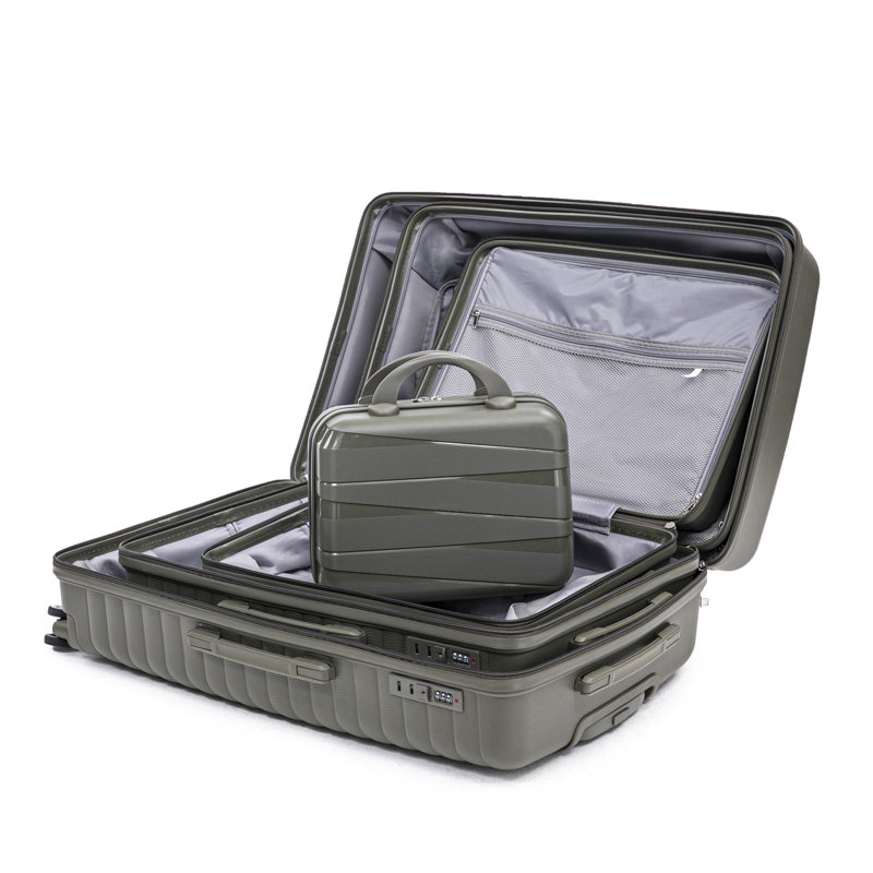 14 "/ 20" / 24 "/ 28" 4 pièces / ensemble dans une valise à roulettes en PP