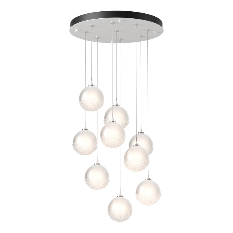 Fritz 9 - Light Cluster Globe Pendant, White, 80" H x 20.5" W x 20.5" D