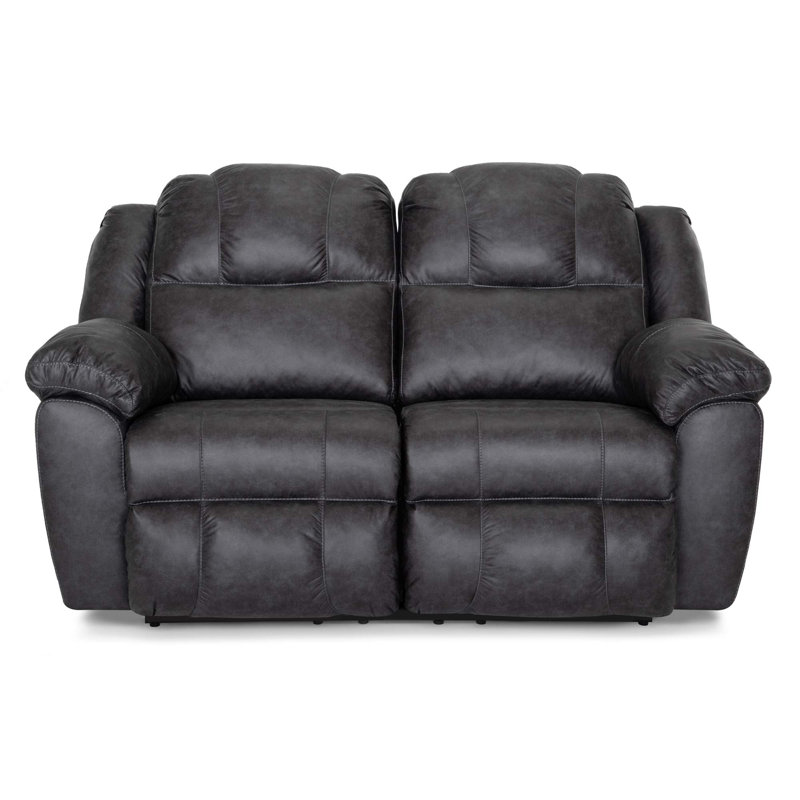 Breda Rocking Reclining Loveseat, Gray