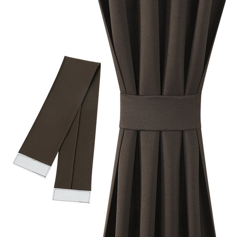 Panneau de rideau à porte thermique avec passe-tringle - Basics by Wayfair ™, Chocolat