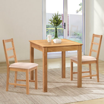 2 - Person Solid Oak Dining Set