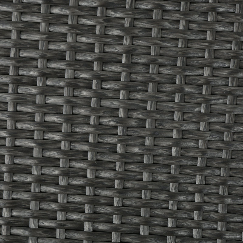 Banc de rangement en rotin pour l'extérieur, Gris