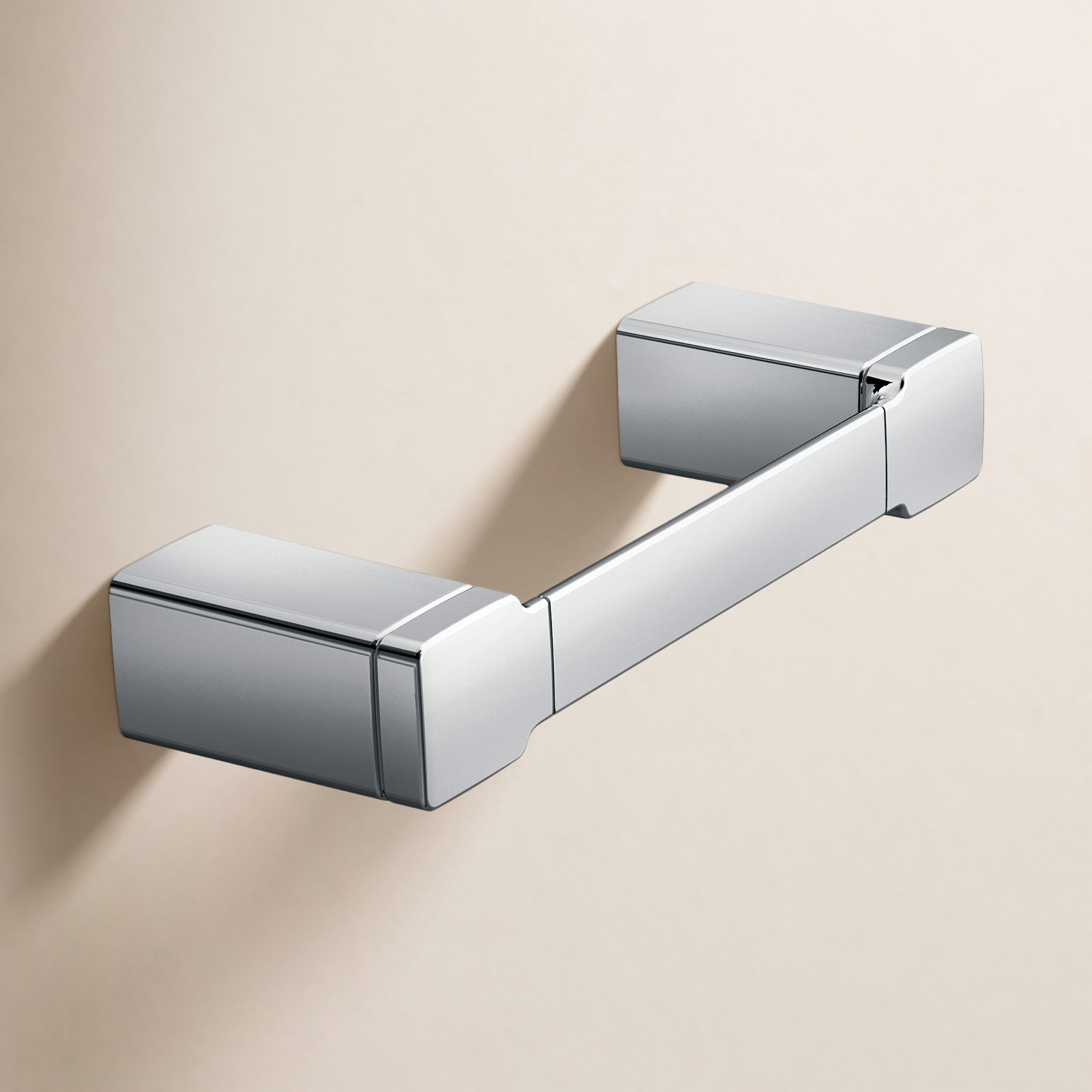90 Degree 24" Wall Mounted Towel Bar, Chrome, 8.3"