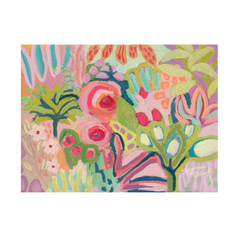 Art mural sur toile tendue - "Rose are Pink" de Suzanne Allard pour décoration de salon, de chambre à coucher ou de bureau - 35 x 47