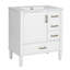 Meuble-lavabo moderne et fonctionnel de 30 po avec lavabo en céramique-806448860
