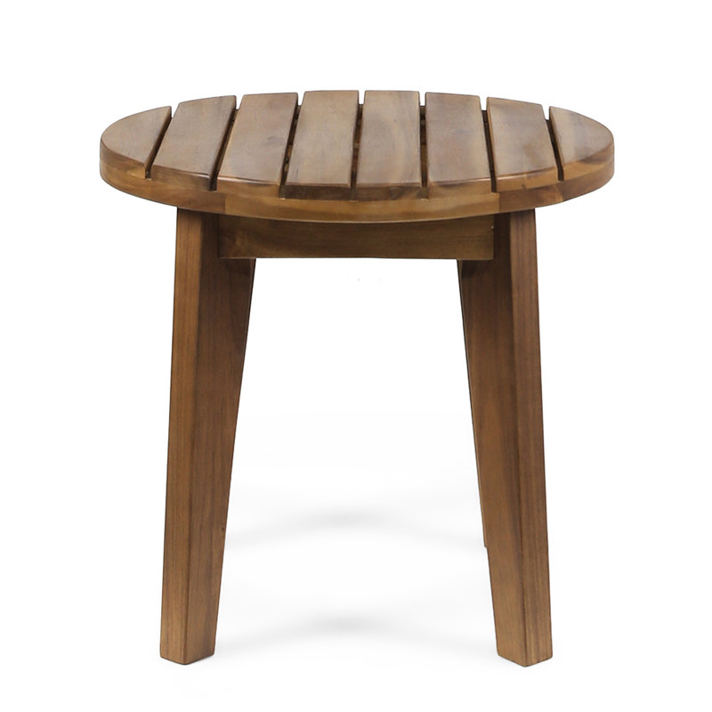 Table d'appoint 16 po en bois, finition, table Charisma rustique en design, résistante aux intempéries