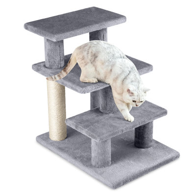 Tour pour arbre à chat 2 en 1 avec perchoirs à griffes suspendus