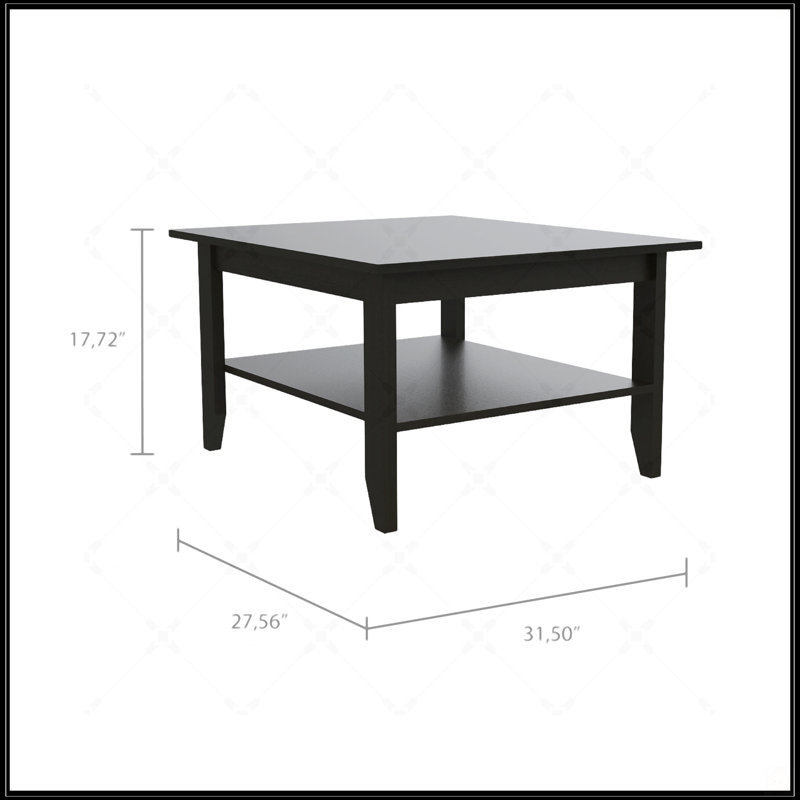 Table basse rectangulaire, Noir