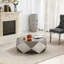 Table basse 41,7 po moderne en or avec motif en forme de losange entièrement assemblée-321407262