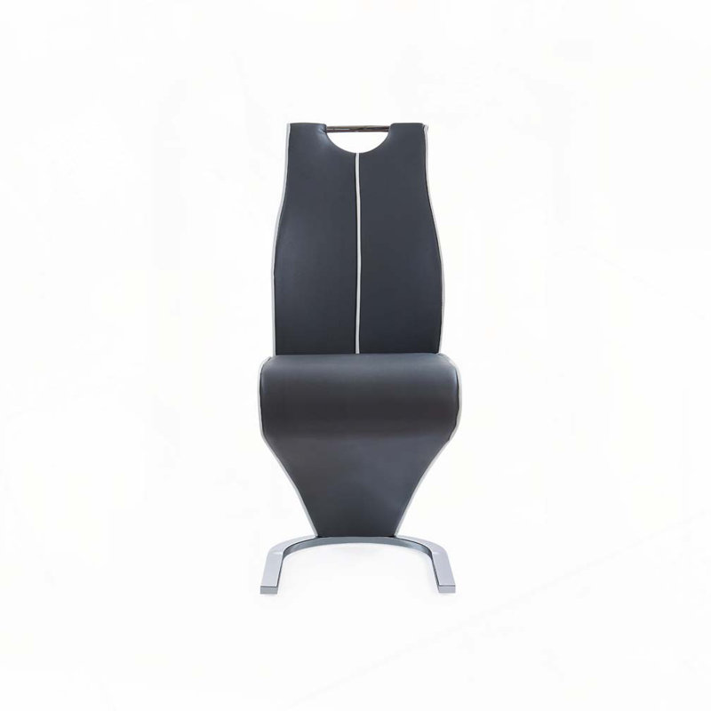 Chaise de salle à manger en similicuir, Brun