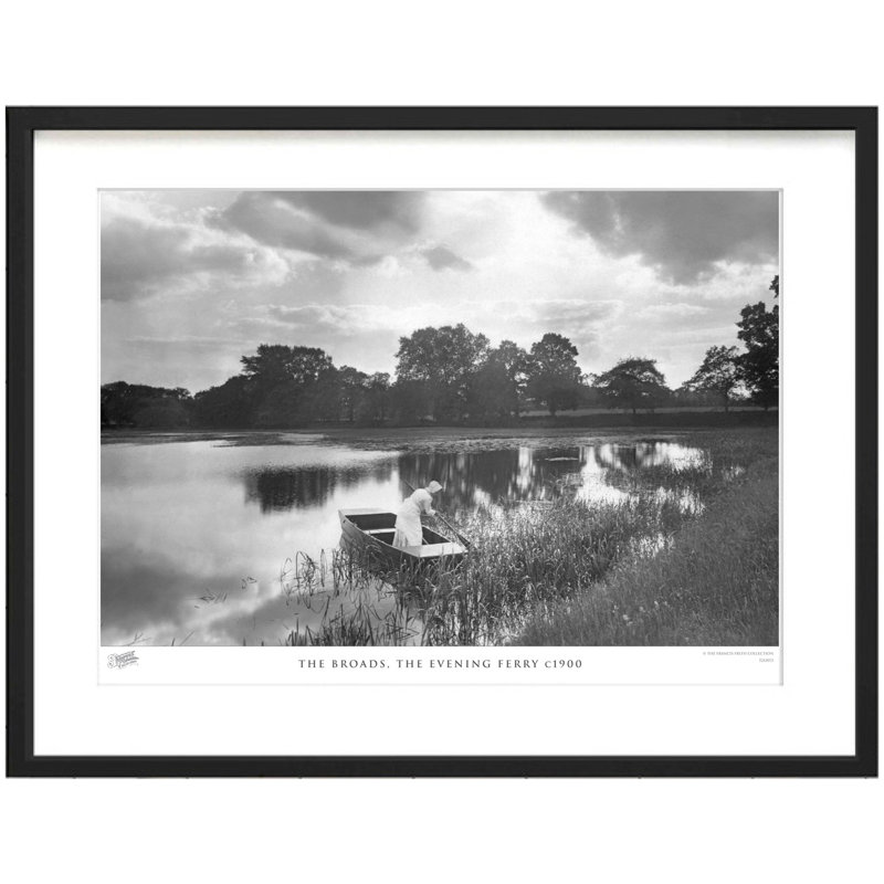 The Broads, The Evening Ferry C1900 by Francis Frith - Single Picture Frame Print, 40cm H x 50cm W x 2.3cm D