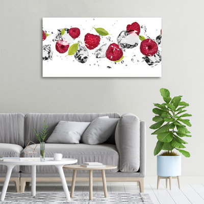 Raspberry And Water - Wrapped Canvas Print