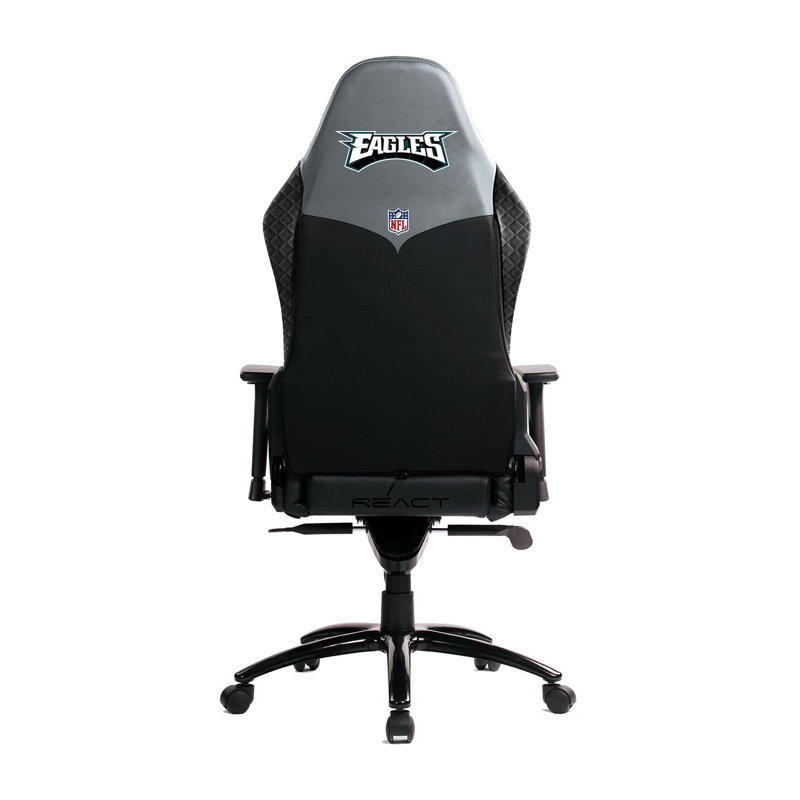 Fan Life Adjustable Reclining Ergonomic Faux Leather Swiveling PC & Racing Game Chair, Philadelphia Eagles