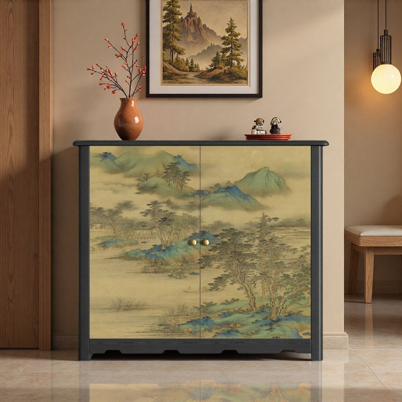 Buffet multifonctionnel simple, Noir