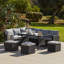 Bernardina Rattan 9 - Person Seating Group with Cushions and LED Premium Parasol-114346416-114002199