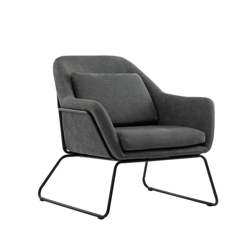 Andice Upholstered Armchair, Dark Grey