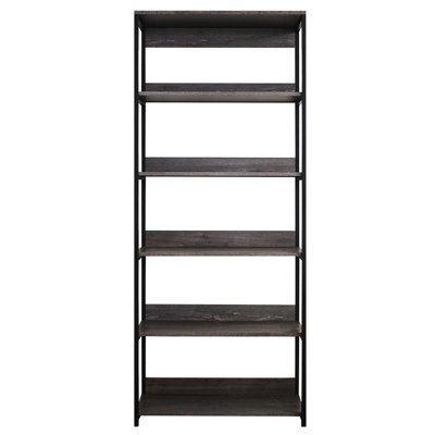 Rustic Gray Cabinet - Scratch Surface Modular Construction 16.85 In. Depth Walk-in Closet With Five Shelves E0 Board Heat 77.68 Height