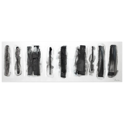 Hand-Painted Acrylic Painting Tracks In The Snow