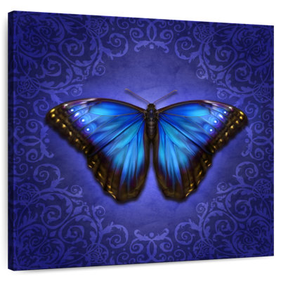 Brampt Glowing Blue Morpho Butterfly