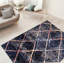 Tapis bleu marine / rouge Stigall-484237000