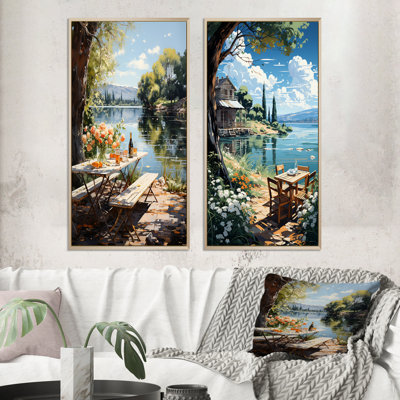 " Food Picnic By The Lake " 2 - Pieces