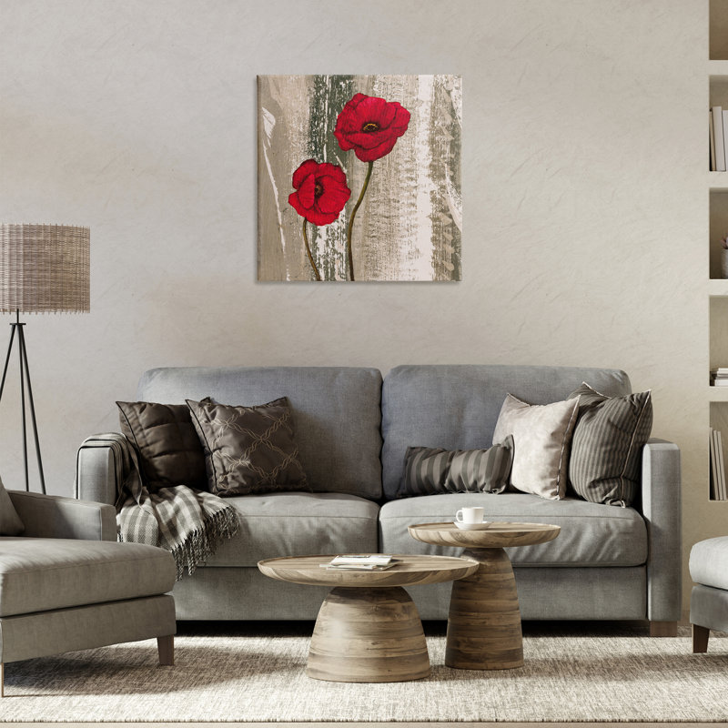 «Rustic Red Anemones», art mural sur toile par Brian Foster bp-765_CN, H 24 po x l 24 po