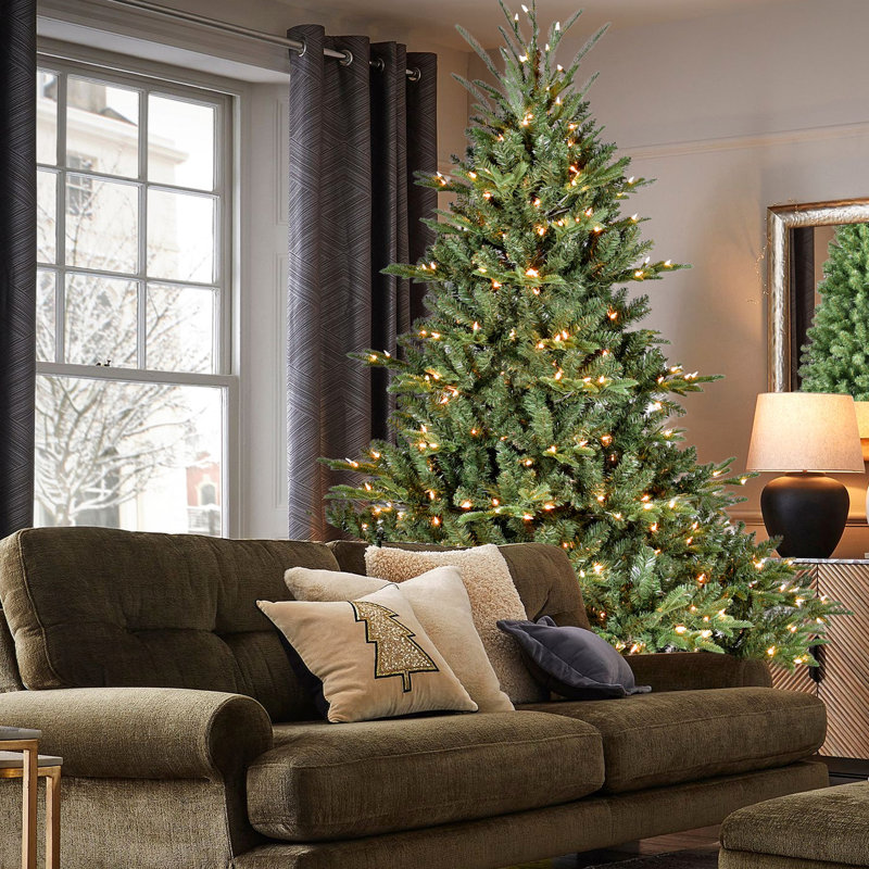 Arbre de Noël de 5 pieds, 350 lumières Ul blanc chaud, 1129 pointes réalistes, base large pour les centres de table, branches articulées, installation simplifiée, branches, structure en métal stable