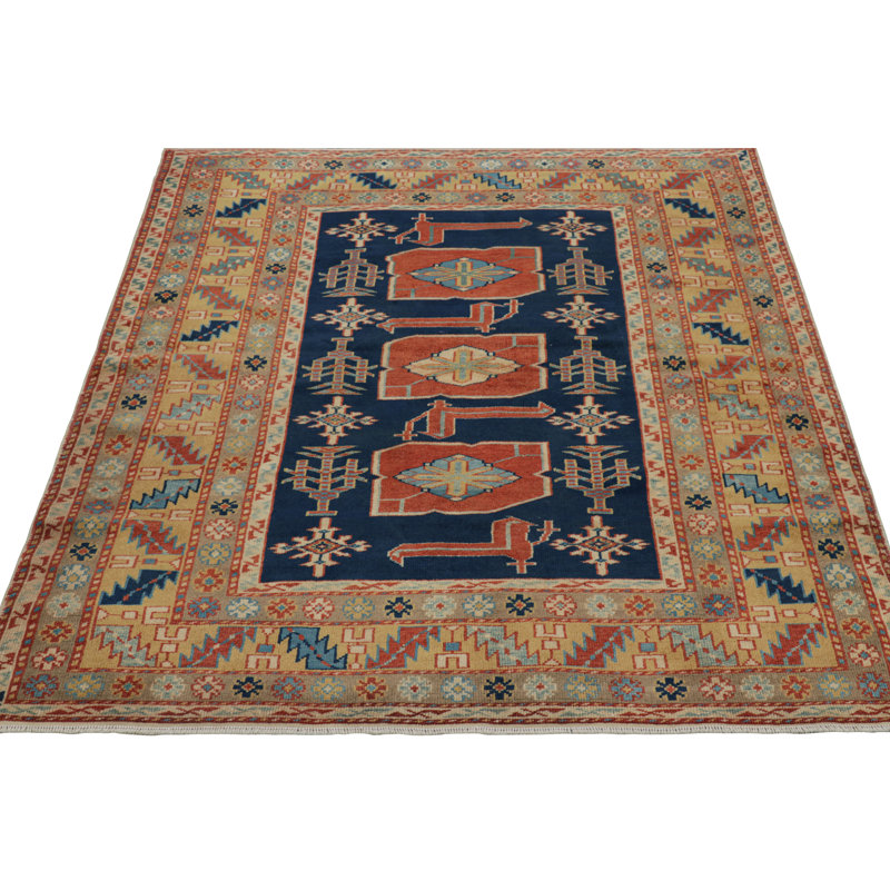 One-of-a-Kind 3'10”x5'1” Hand Knotted Area Rug