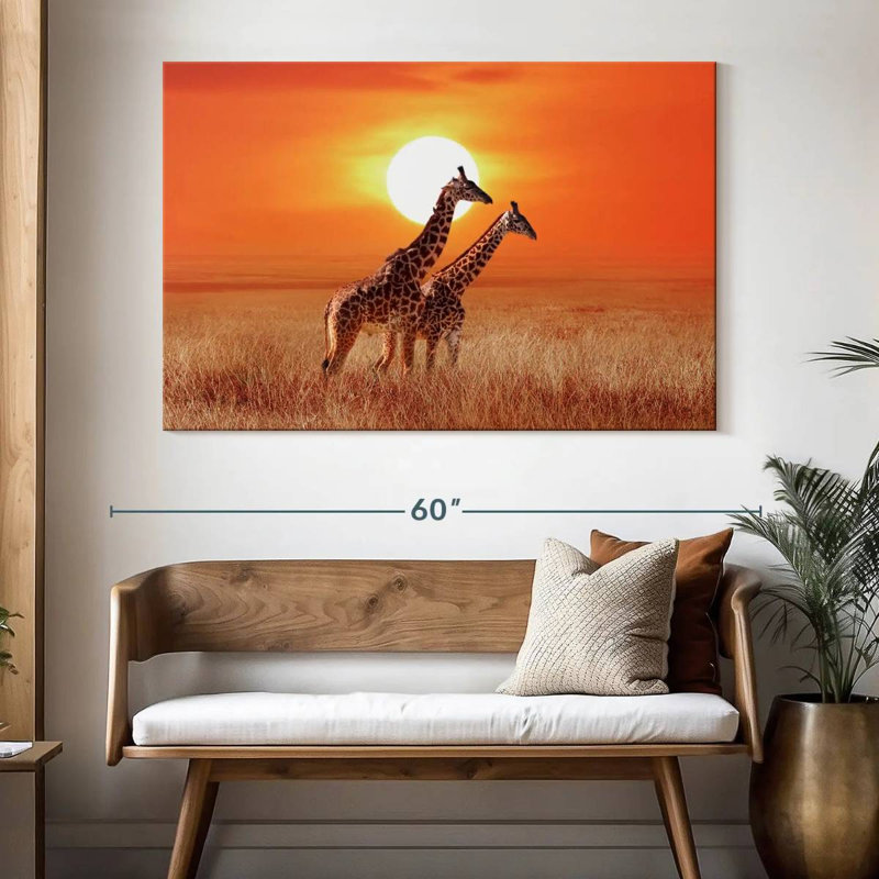 Girafes du Serengeti, H 34 po x l 51 po
