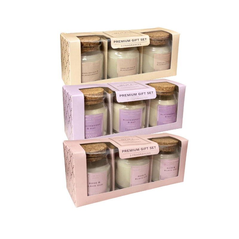 Scented Jar Candle with Glass Holder