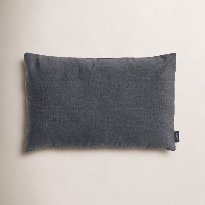 Terra Lumbar Indoor/Outdoor Pillow Cover & Insert, Sunbrella Charcoal