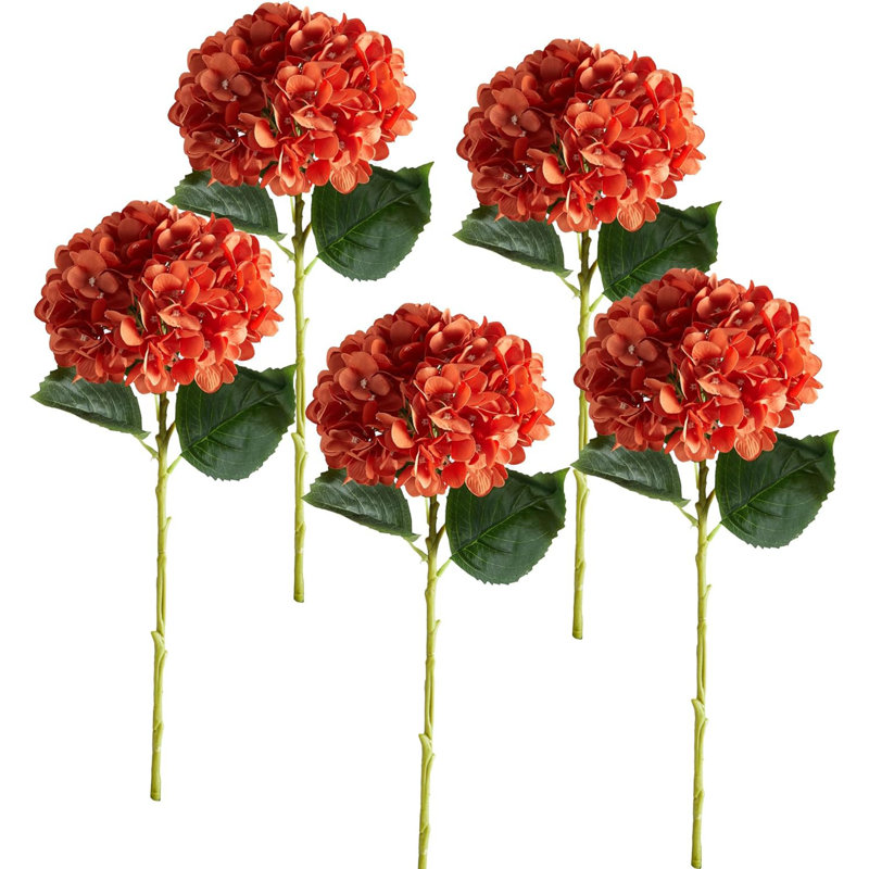 Silk Hydrangea Arrangement, Red