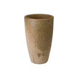 22.5 in. Antique Amber Ceramic Round Planter (22.5 in. L x 22.5 in. W x 38 in. H) with Drainage Hole