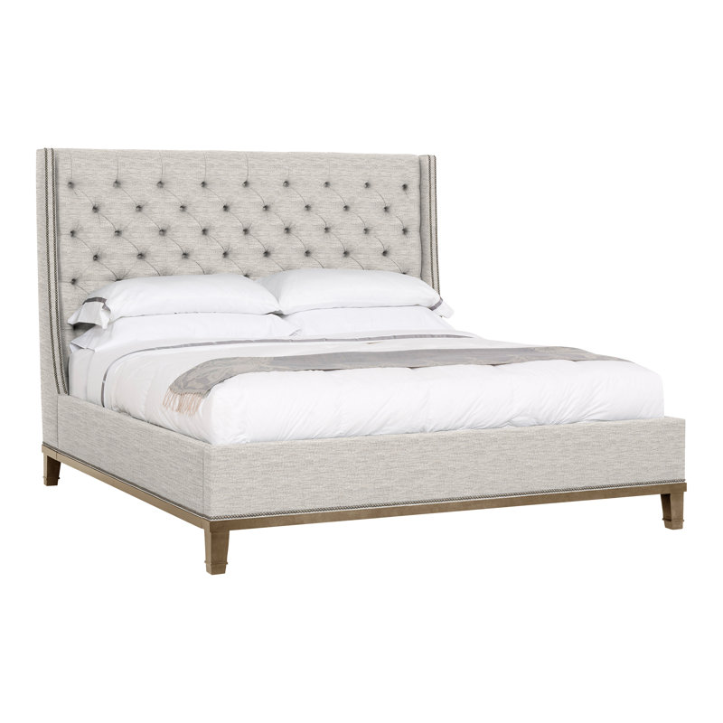 Michael Weiss Upholstered Wingback Bed, Hampton, Impala Linen