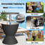 Seau à glace en rotin 30l pour l'extérieur, glacière 3 en 1 et table d'appoint-588764373