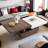 Sarisha Modern Square Coffee Table with Rotatable Top, Two Colors Matching and 1 Hidden Storage Space-1338814159