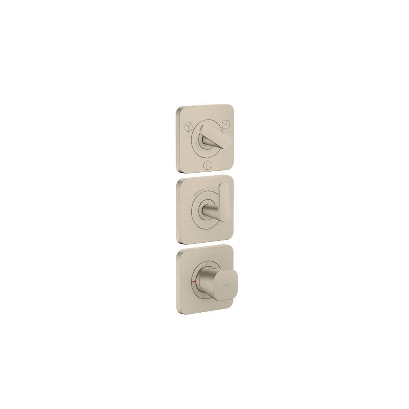AXOR Citterio C Thermostatic Module Trim 15" X 5" For 3 Functions, Brushed Nickel