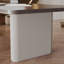 Bureau rectangulaire en bois massif brun noisette + blanc-311542167-311542165
