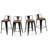 Solid Wood Counter Stool with Steel Frame-1853316987