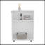 Chariot de rangement H 32,2 po, 2 tablettes, 4 roues, blanc - Salle de bain