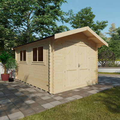 The Javan Tongue & Groove Log Cabin 14x10w