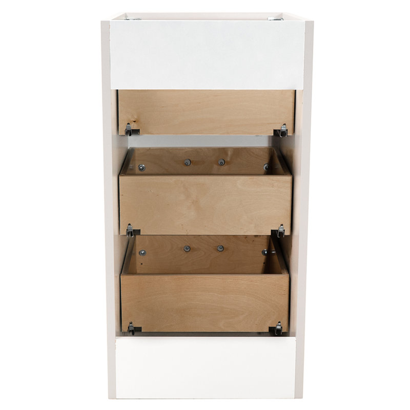 Simplicity 34.5" H x 21" D Desk Drawers, 34.5" H x 18" W x 21" D, Satin White