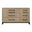 Commode 8 tiroirs caramel et cacao