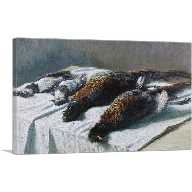 Nature morte avec faisans et pluviers par Claude Monet, reproduction d'art sur toile tendue, H 26 po x l 40 po x P 0,75 po