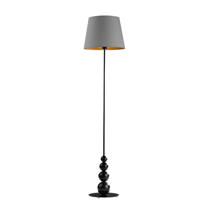 Caines 174cm Traditional Floor Lamp, Grey, Black